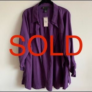 SOLD 10/29/19 NWT Lane Bryant Purple Shirt